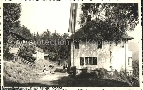 Schoena Elbe Jugendherberge Clara Zetkin Kat. Reinhardtsdorf Schoena