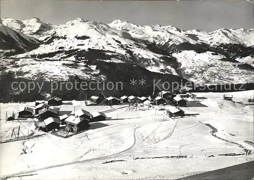 Miraniga Panorama Wintersportplatz Alpen Kat. Obersaxen