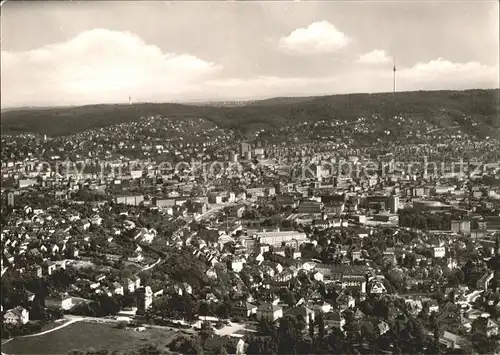 Stuttgart Fliegeraufnahme mit Fernsehturm Kat. Stuttgart