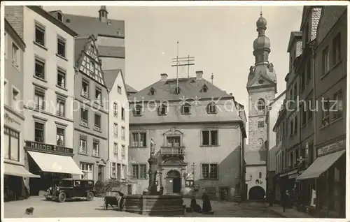 Cochem Mosel Strassenansicht Brunnen Heinrich Zilliken Haus Kirche Kat. Cochem