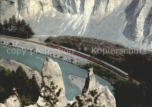 Rhaetische Bahn Rheinschlucht Flims Kat. Eisenbahn