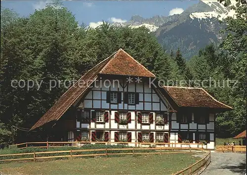 Brienz BE Freilichtmuseum Ballenberg Haus Rapperswil Museumstaette Alter Baeren Kat. Brienz