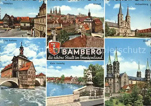 Bamberg Frankenland Altstadt Domplatz Altes Rathaus Klein Venedig Michaelsberg Kat. Bamberg