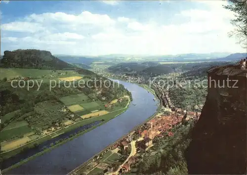 Saechsische Schweiz Koenigstein Elbtal Lihenstein Kat. Rathen Sachsen