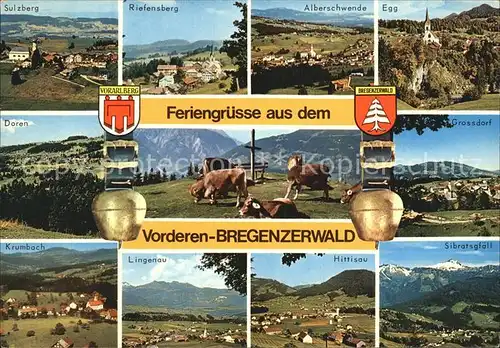 Bregenz Vorarlberg Riefensberg Sulzberg Krumbach Grossdorf Egg Doren Kat. Bregenz
