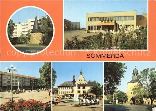 Soemmerda Stadtmauer Post Markt Rathaus Kat. Soemmerda