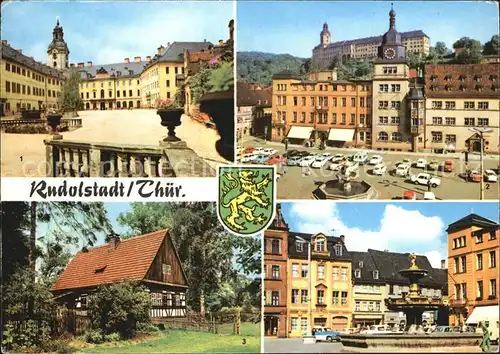 Rudolstadt Schloss Heidecksburg Marktplatz Volkskundemuseum Marktbrunnen Kat. Rudolstadt