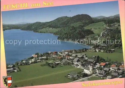 Fuschl See Salzkammergut Fliegeraufnahme Kat. Fuschl am See