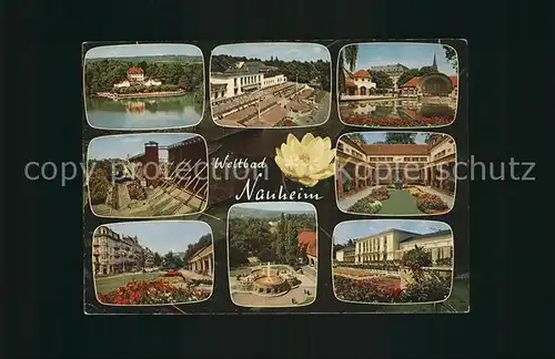 Bad Nauheim Kuranlagen Kurhaus Park Brunnen Gradierwerk Kat. Bad Nauheim