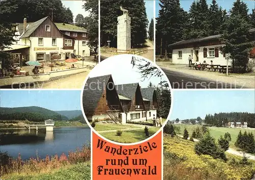 Frauenwald Thueringen Gaststaette Fraubachmuehle Monument Bohrstuhl Talsperre Rennsteig Kat. Frauenwald