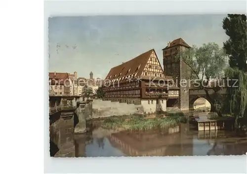 Nuernberg Weinstadel und Henkersteg Pegnitz Kat. Nuernberg