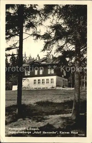Hormersdorf Erzgebirge Jugendherberge Adolf Hennecke Kleines Haus Kat. Hormersdorf Erzgebirge