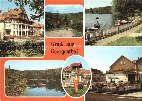 Georgenthal Klingenthal Hotel Deutscher Hof Schwabhaeuser Kopf Hammerteich FDGB Erholungsheim Thueringer Wald Kat. Klingenthal Sachsen