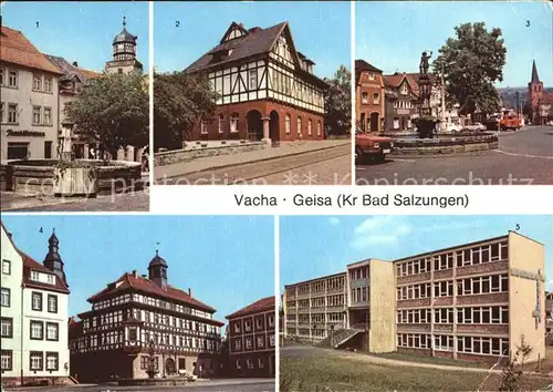 Vacha Markt Rathaus Geisa Markt Kinderkrippe Rudi Arndstadt Schule Kat. Vacha