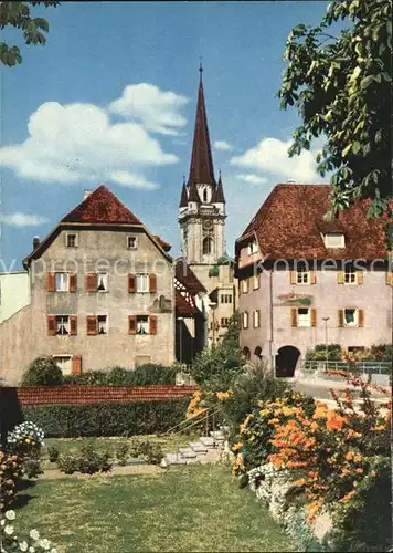 Radolfzell Bodensee Obertor mit Muenster Kat. Radolfzell am Bodensee