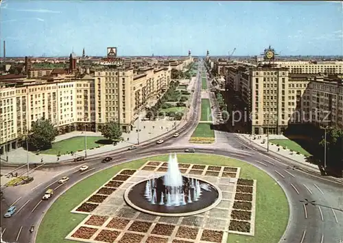 Berlin Blick vom Strausberger Platz zur Karl Marx Allee  Kat. Berlin