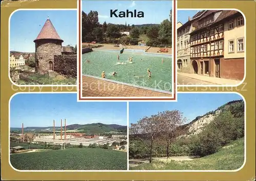 Kahla Thueringen Alte Stadtmauer Freibad Dohlenstein Kat. Kahla Thueringen