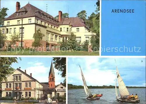 Arendsee Altmark FDGB Erholungsheim Waldheim Rathaus Kat. Arendsee