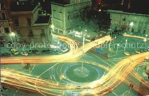 Cagliari Costituzione Platz bei Nacht Kat. Cagliari