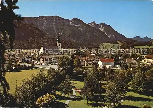 Inzell Blick vom Kurpark zum Rauschberg Kat. Inzell