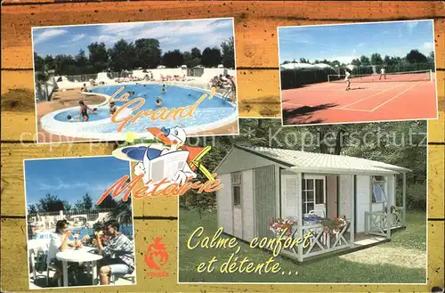 Saint Hilaire la Foret Camping Caravaning La Grande Metairie Bungalow Tennis Swimming Pool Kat. Saint Hilaire la Foret