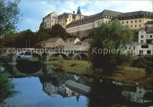 Weilburg Schloss Bruecke Wasserspiegelung Kat. Weilburg Lahn