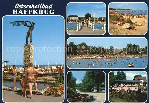 Haffkrug Ostseebad Strand Seebruecke Denkmal Promenade Restaurant Kat. Scharbeutz