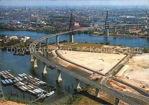 Hamburg Fliegeraufnahme Koehlbrandbruecke Kat. Hamburg