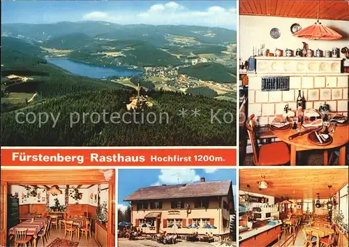 Titisee Neustadt Fliegeraufnahme Fuerstenberg Rasthaus Hochfirst Kat. Titisee Neustadt