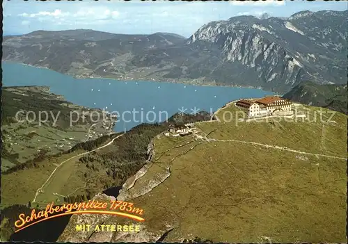 Attersee Schafbergspitze mit Berghotel Kat. Attersee