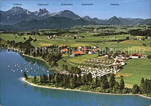 Osterreinen Forggensee Fliegeraufnahme Camping Kat. Rieden am Forggensee