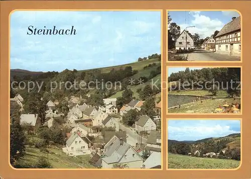 Steinbach Erzgebirge Teilansicht Dorfstr Freibad Panorama Kat. Johanngeorgenstadt