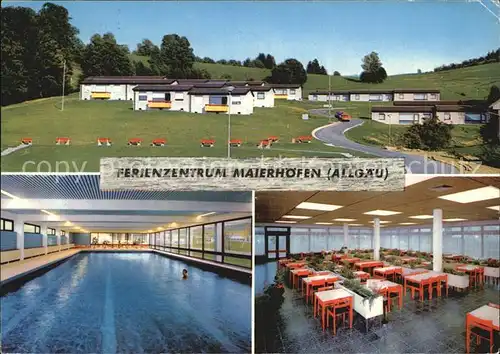 Maierhoefen Allgaeu Ferienzentrum Hallenbad Speisesaal Kat. Maierhoefen