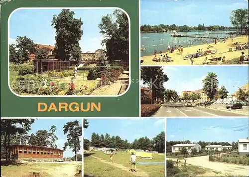 Dargun Mecklenburg Vorpommern Tierpark Strandbad Schlossstr Strandgaststaette Campingplatz Eigenheime Kat. Dargun