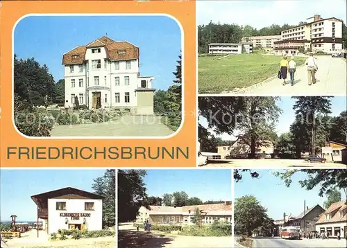 Friedrichsbrunn Harz Thaelmann Sanatorium FDGB Ferienheime Kurt Dillge und Viktorshoehe Klobenberg Baude FDGB Verpflegungsstaette HOG Zum Pamberg  Kat. Friedrichsbrunn