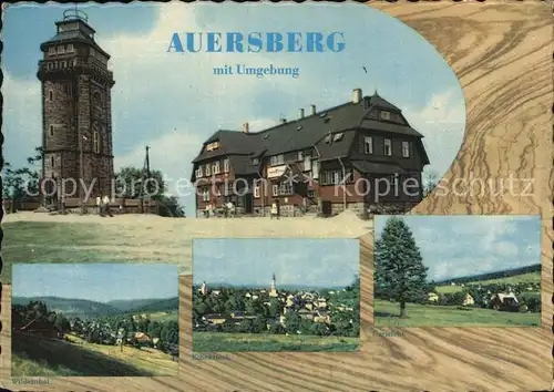 Auersberg Wildenthal Auersberg Turm und Haus Panorama Kat. Eibenstock