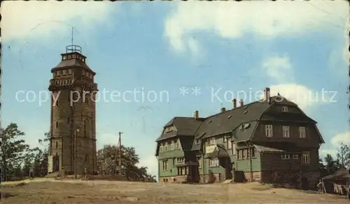 Auersberg Wildenthal HOG Wismut Berghotel und Aussichtsturm Kat. Eibenstock