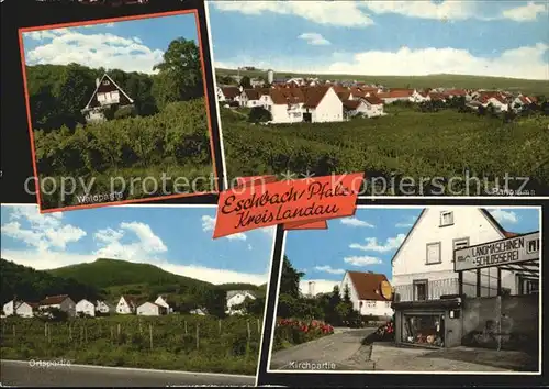 Eschbach Pfalz Waldpartie Panorama Ortspartie Kat. Eschbach