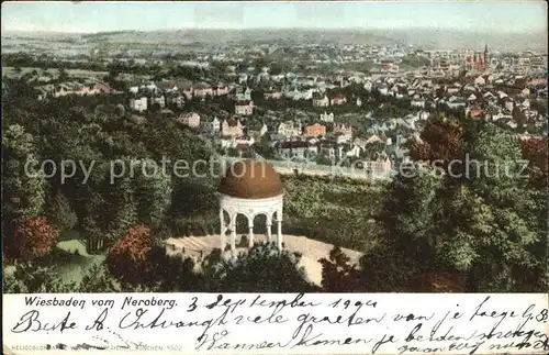 Wiesbaden Blick vom Neroberg Kat. Wiesbaden