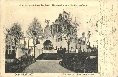 Duesseldorf Industrie  und Gewerbeausstellung Pavillon der Staatseisenbahn Kat. Duesseldorf