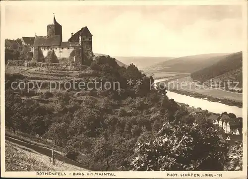 Rothenfels Unterfranken Burg im Maintal Kat. Rothenfels