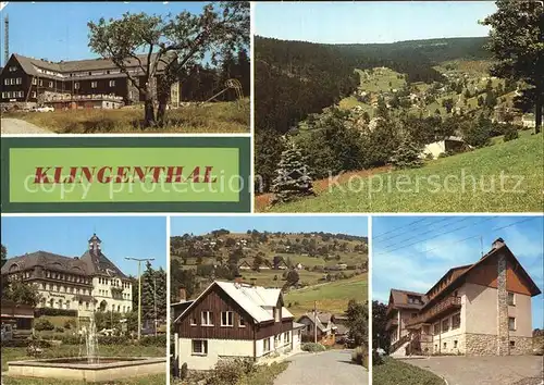 Klingenthal Vogtland Jugendherberge Rathaus Aschberg  Kat. Klingenthal Sachsen