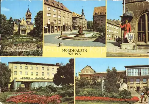 Nordhausen Thueringen Lutherplatz Roland Hotel Handelshof Kat. Nordhausen Harz