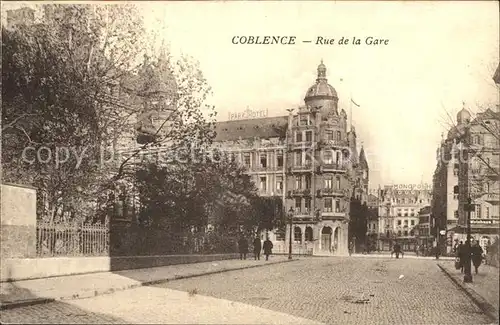 Coblence Coblenz Koblenz Rue de la Gare Kat. Koblenz