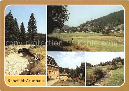 Rehefeld Zaunhaus An der Wilden Weisseritz Teilansicht FDGB Erholungsheim Aufbau Kat. Altenberg