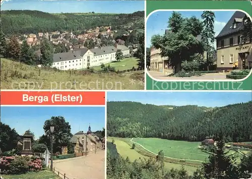 Berga Elster Panorama Bahnhofstr Schloss Str Elstertal Kat. Berga Elster