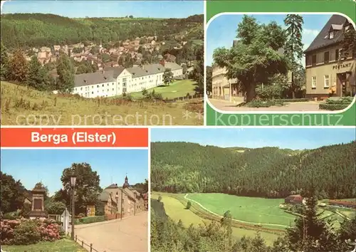 Berga Elster Panorama Bahnhofstr Schloss Str Elstertal Kat. Berga Elster