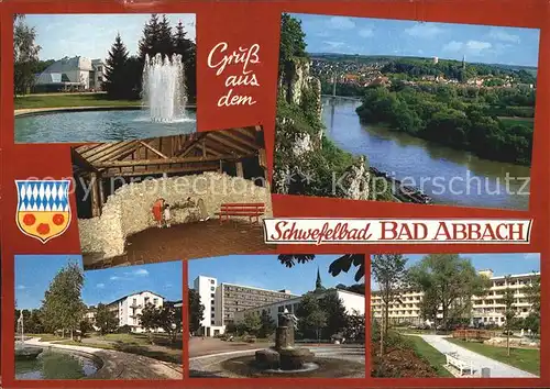 Bad Abbach Schwefelbad Fontaene Panorama Park Brunnen Kat. Bad Abbach