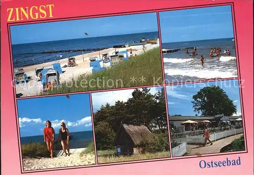 Zingst Ostseebad Strand Badevergnuegen Reethaus Gaststaette Kat. Zingst Darss