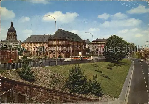 Mainz Rhein Kurfuerstl Schloss und Christuskirche